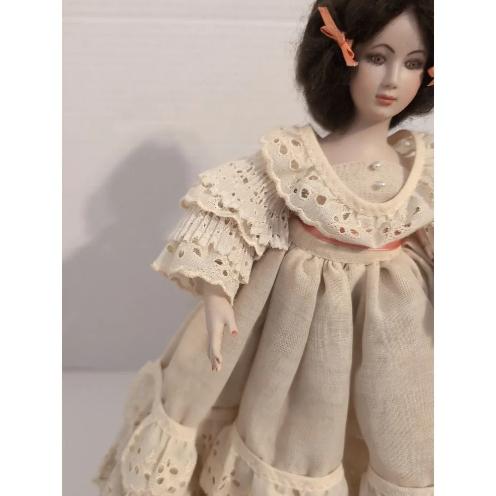 Vintage Porcelain Doll With‎ Stand